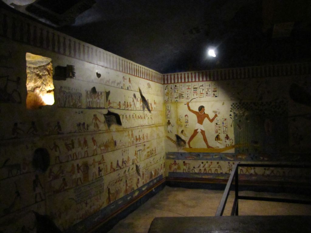 Paintings on the burial chamber walls