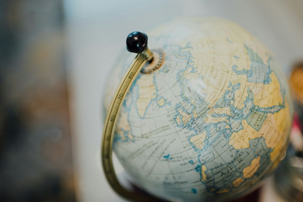 Photo of a world globe